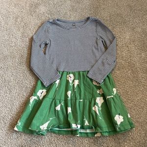 Tea Collection Floral Striped Dress